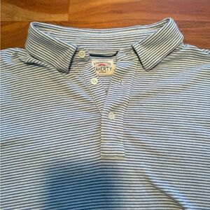 Men’s Faherty Striped Long Sleeve Polo - Large